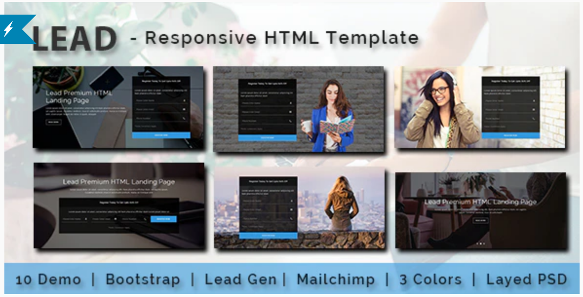 LEAD - Multipurpose Responsive HTML Landing Page